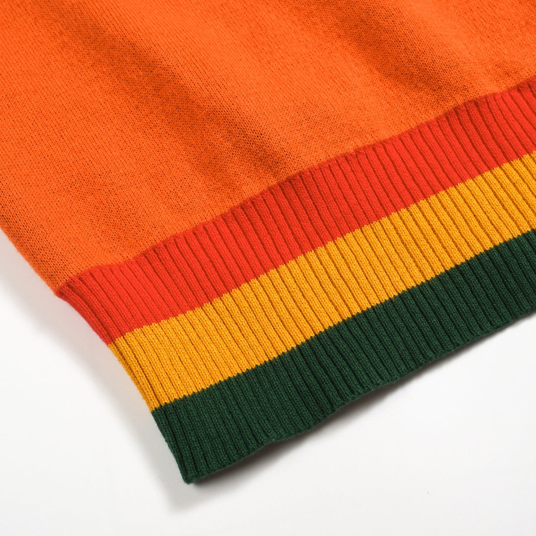 T-shirt feminina Jacquard Knit Sweep-ombro-tamanho curto da versão