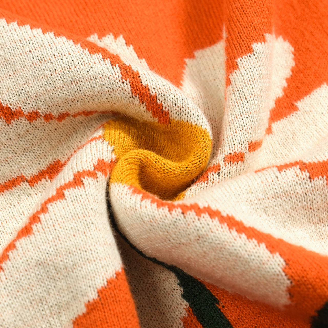 Women's floral jacquard knit sweep-shoulder T-shirt - short