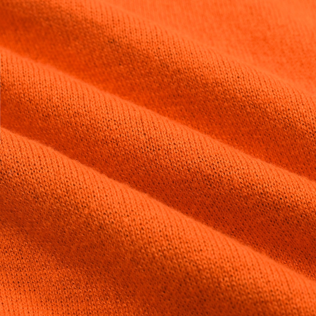 T-shirt feminina Jacquard Knit Sweep-ombro-tamanho curto da versão