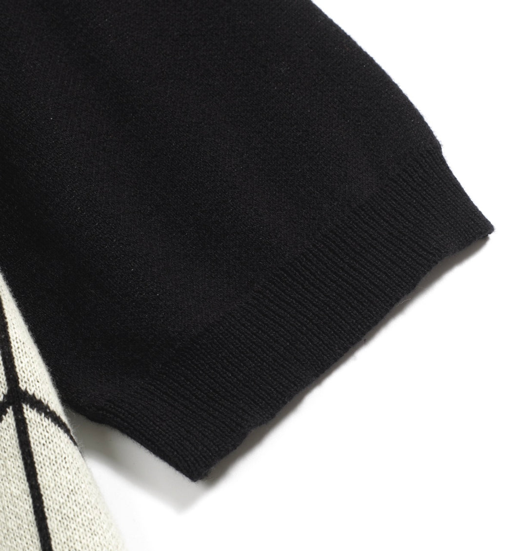Herr Black Retro Era Jacquard Sticked Cardigan