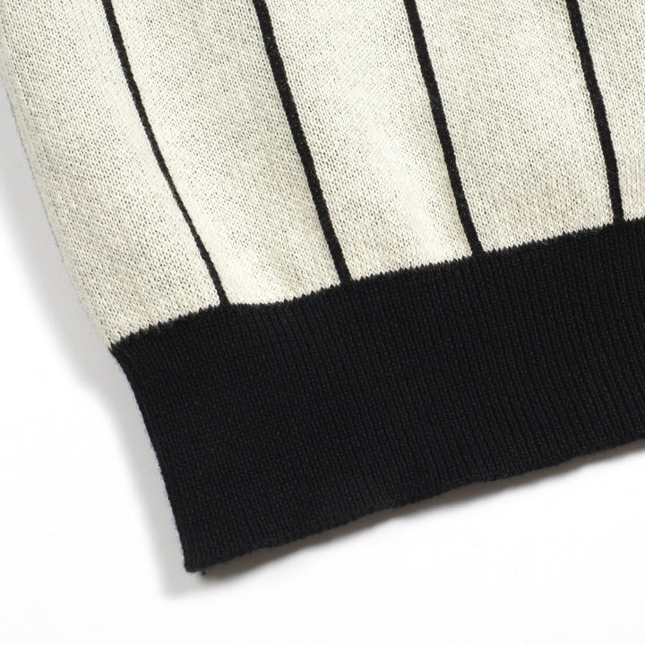 Herr Black Retro Era Jacquard Sticked Cardigan