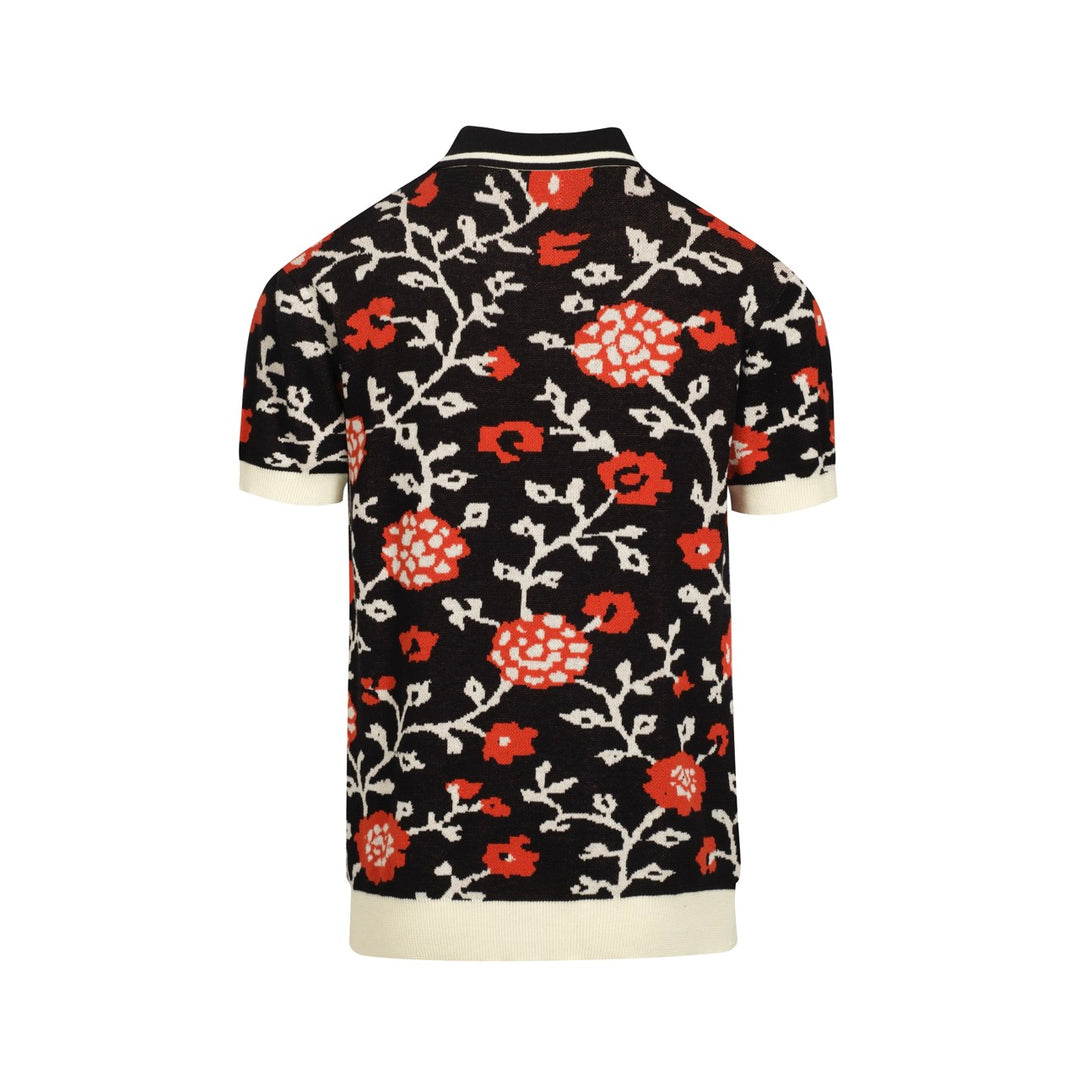 Polo a maglia a V Nera nera nera