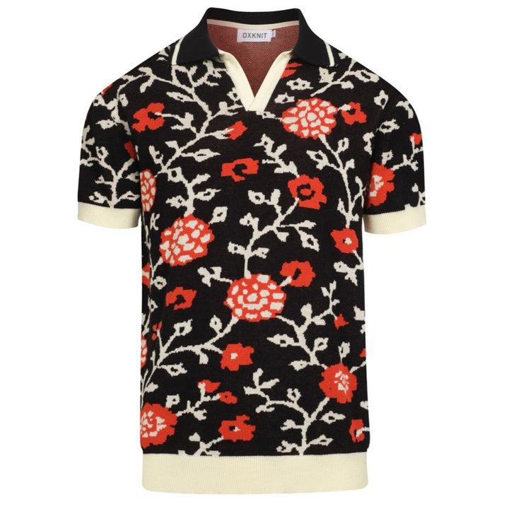 Polo a maglia a V Nera nera nera