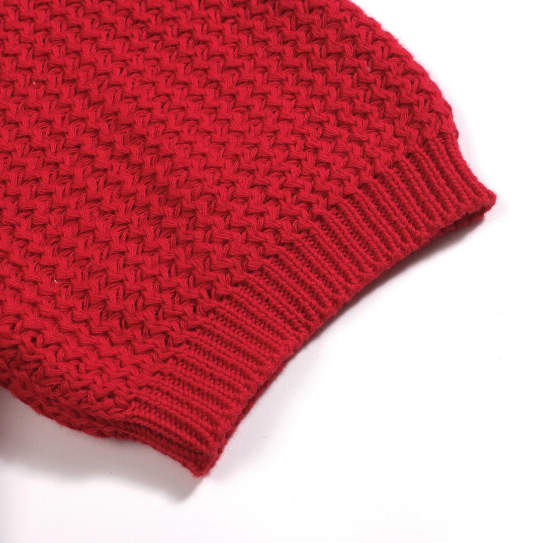 Red Red Redro Casual V-hals van heren gebreide poloshirt