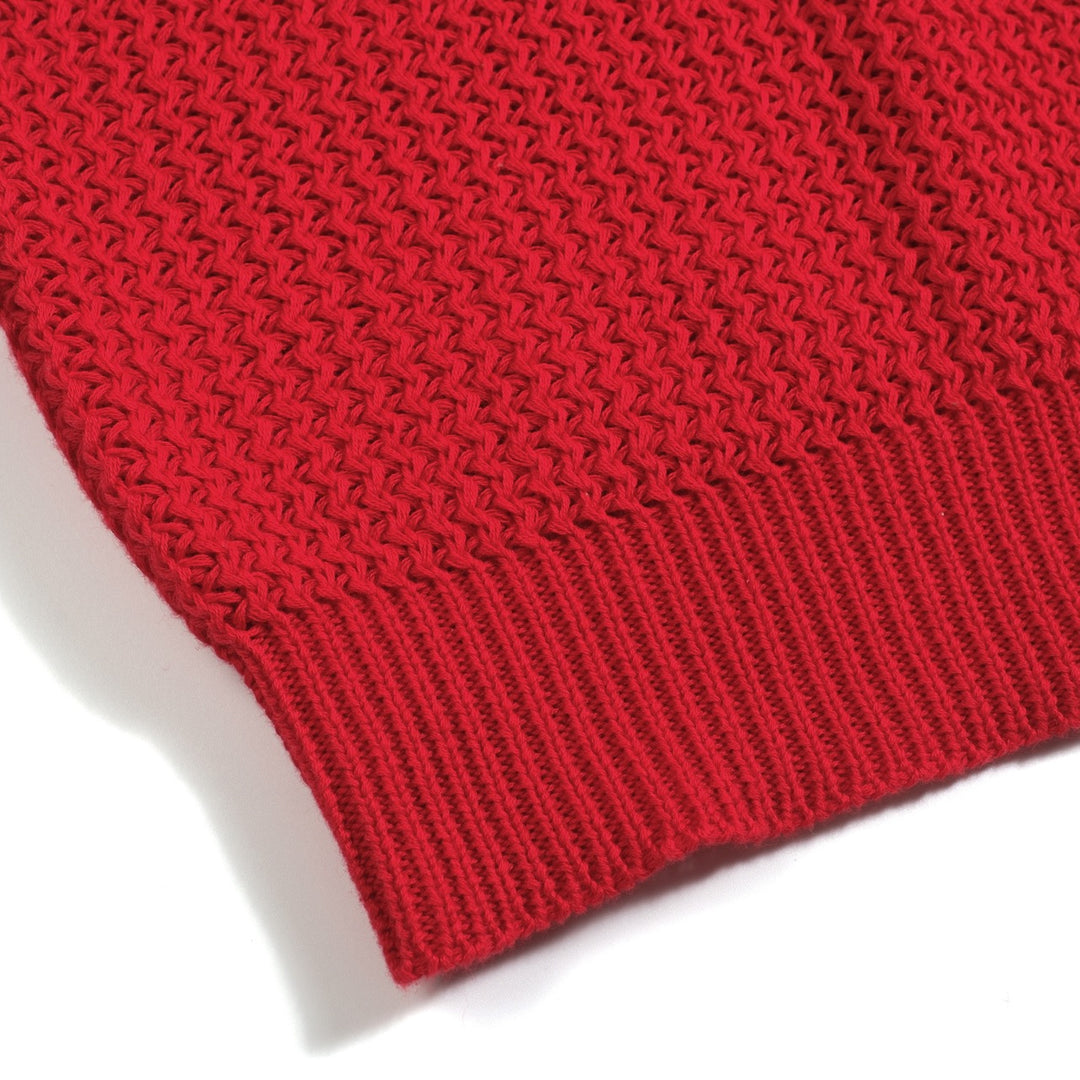 Red Red Redro Casual V-hals van heren gebreide poloshirt