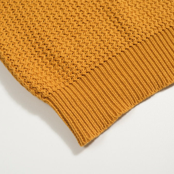 Polo a maglia a V-Neck Khaki casual da uomo
