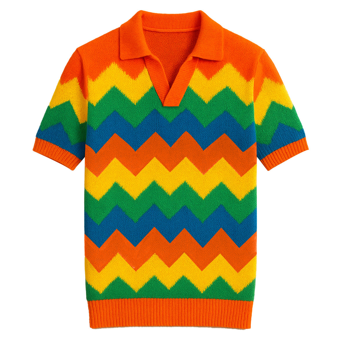 vector mosaic knit polo （BECK and CALL） New In – OXKnit