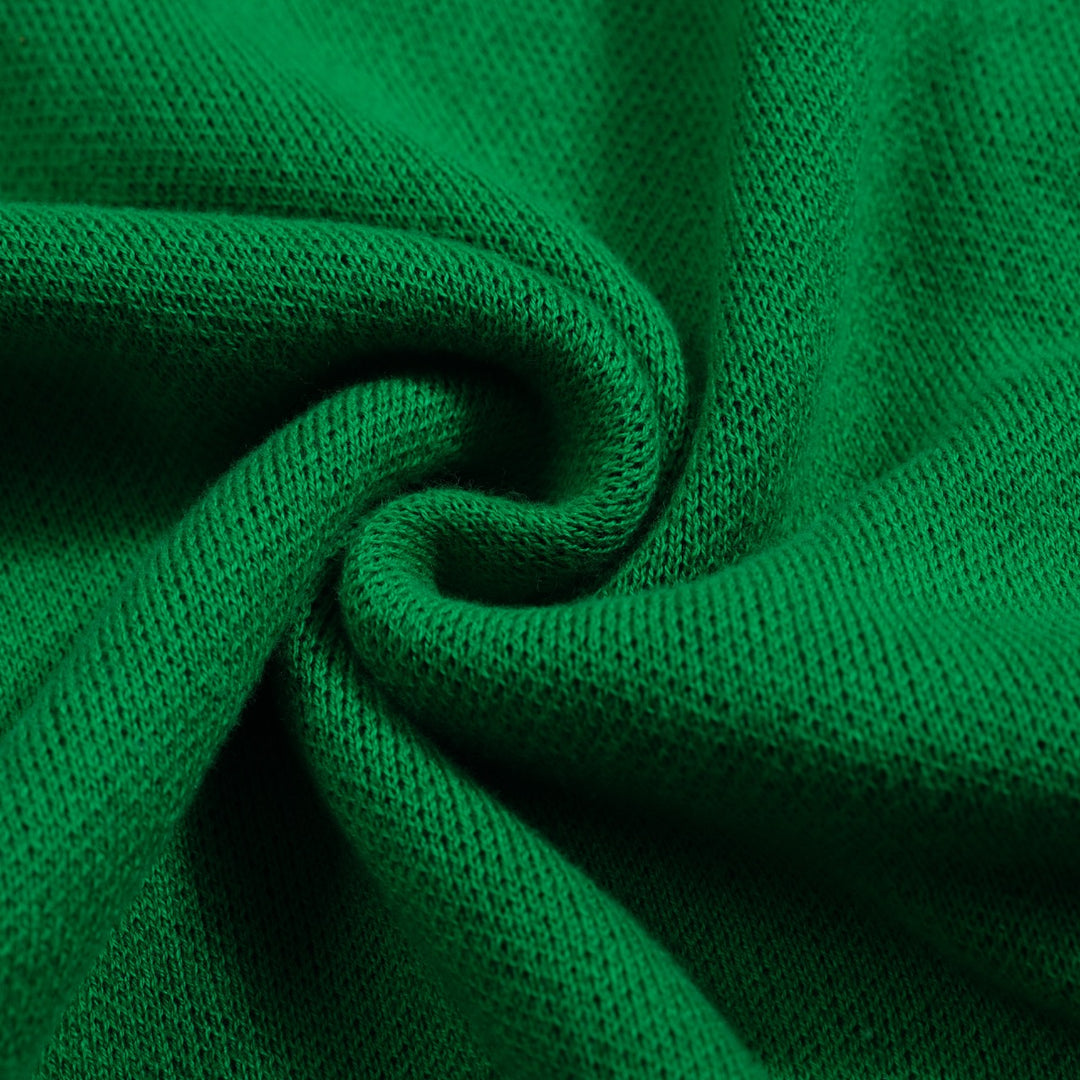 Women's green casual vintage graphic knitted cardigan
