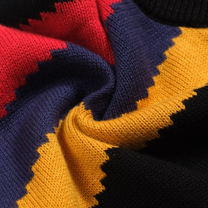 Men's black vintage 1977 jacquard knit T-shirt