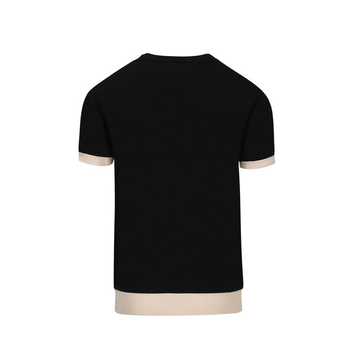 Men's black vintage 1977 jacquard knit T-shirt