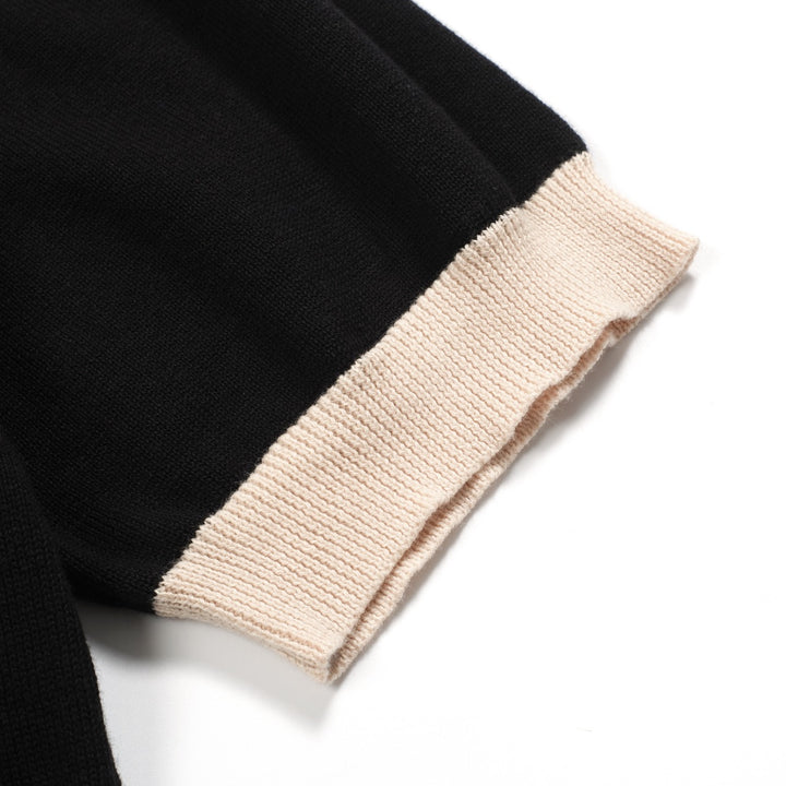 Men's black vintage 1977 jacquard knit T-shirt