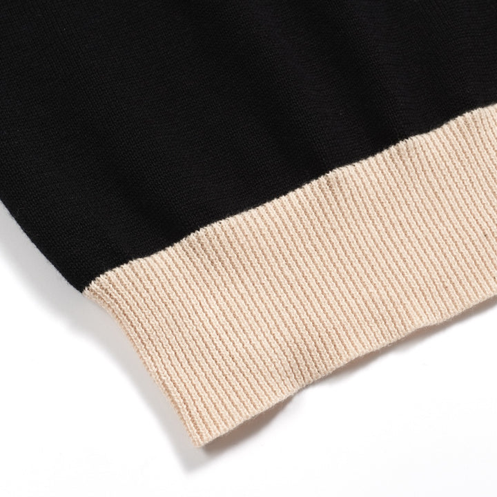 Men's black vintage 1977 jacquard knit T-shirt