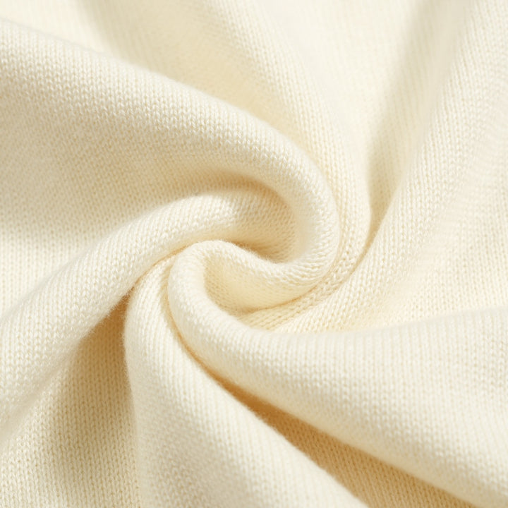 Men's white apricot vintage 1973 jacquard knit polo shirt