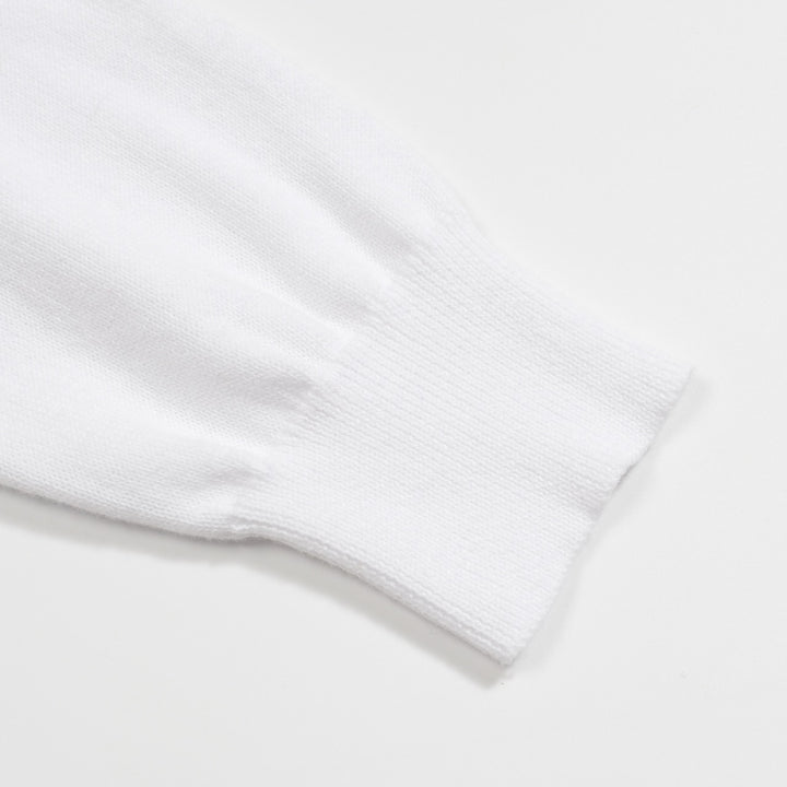 Hvit vintage stripete jacquard-strikk for kvinner