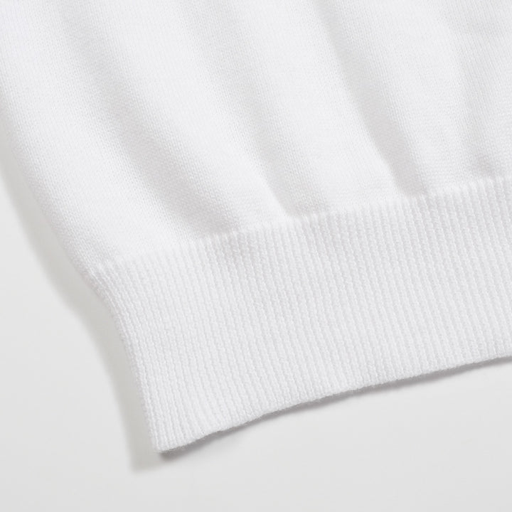 Hvit vintage stripete jacquard-strikk for kvinner