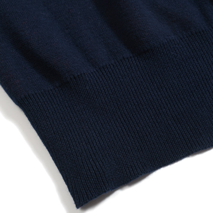 Women's dark blue vintage diagonal stripe knitwear