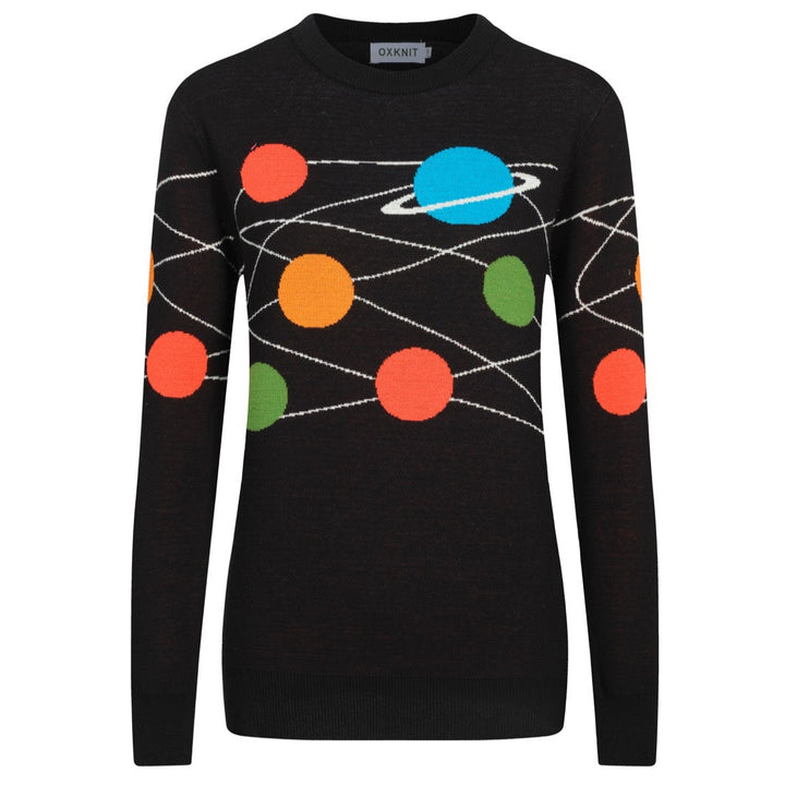 Women's black vintage Planet jacquard knitwear