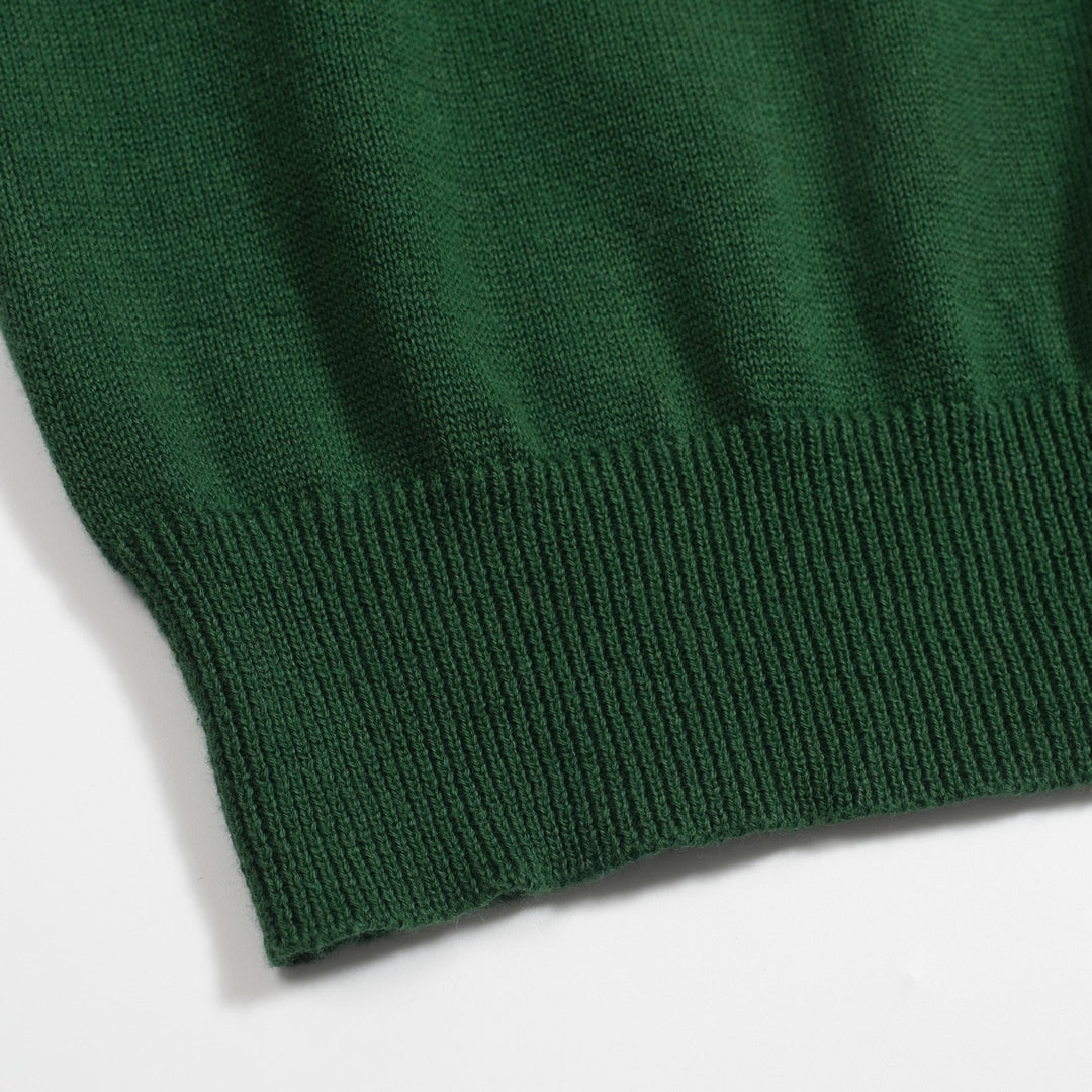 Women's green diagonal stripe vintage knitwear