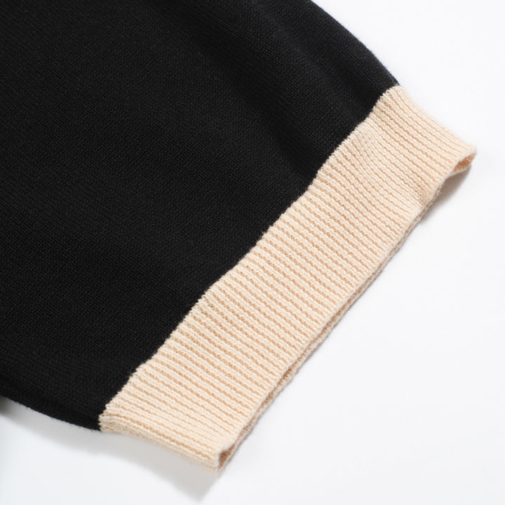 Men's black vintage 1977 jacquard polo shirt