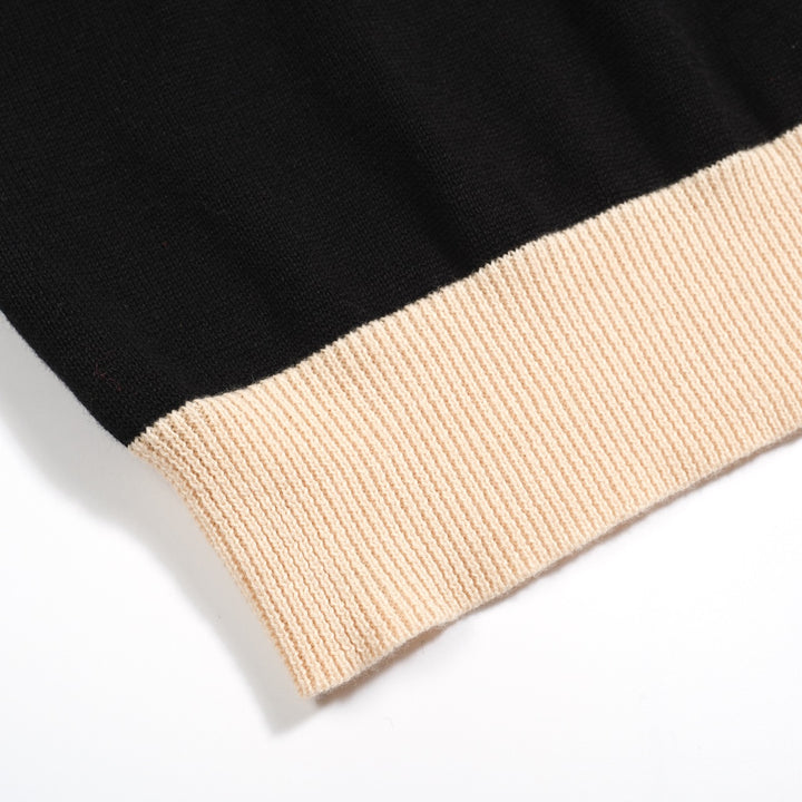 Men's black vintage 1977 jacquard polo shirt