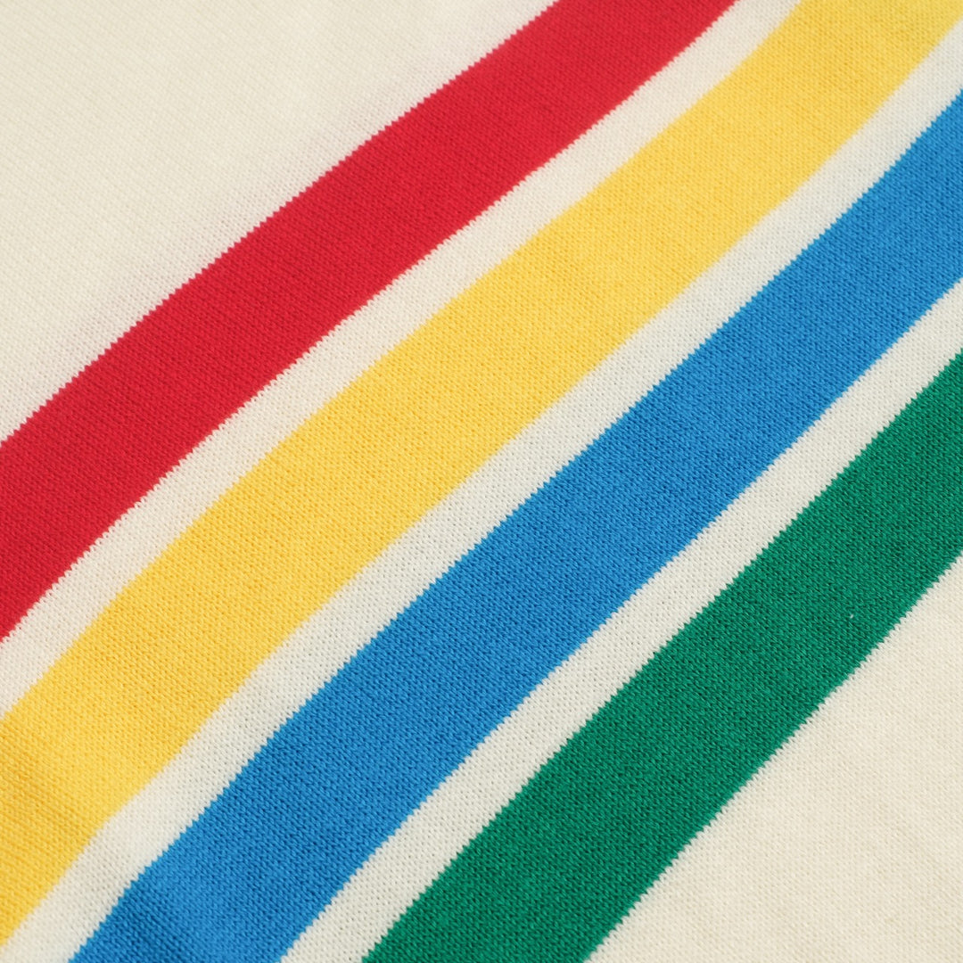 Crèmewit gestreepte jacquardbreisel voor dames