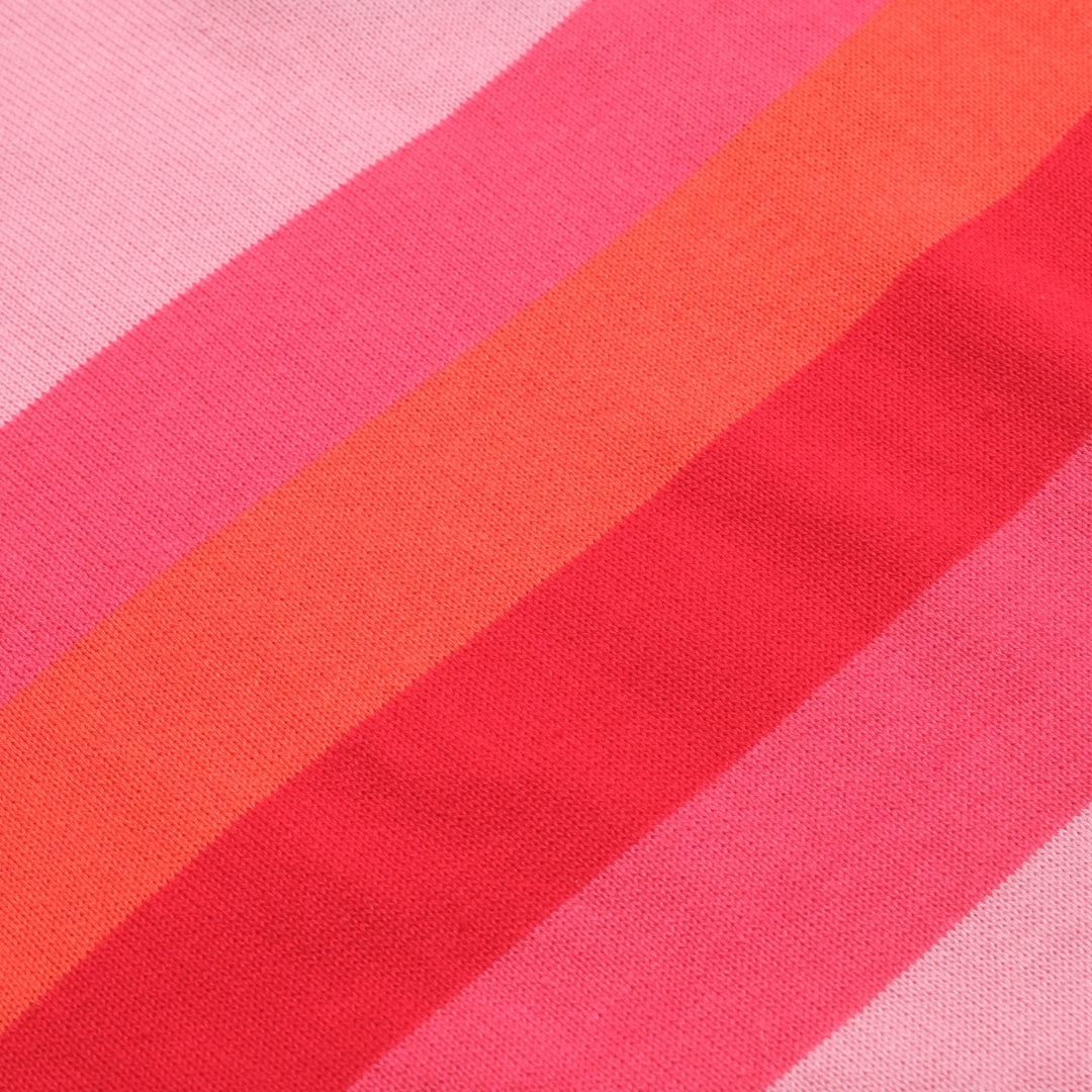 Women's pink striped retro jacquard knitwear