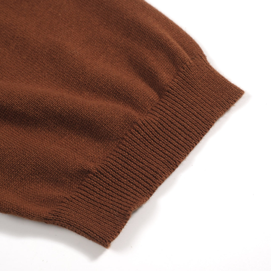 Men's vintage period fake two knitted cardigan