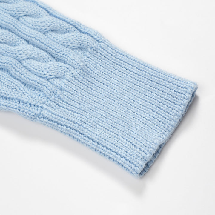 Modisches blaues Strick-Poloshirt für Herren mit Struktur