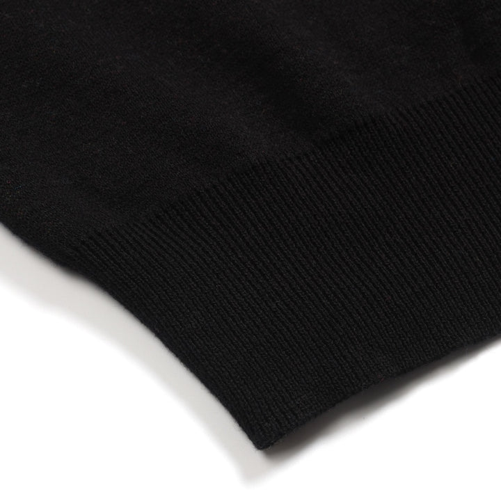 Women's black vintage diagonal stripe knitwear