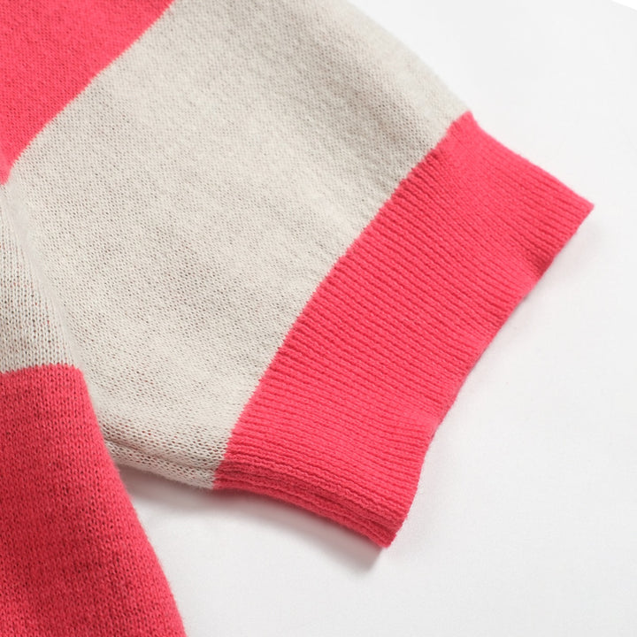 Pikétax i jacquardstickad V-ringad dam dam