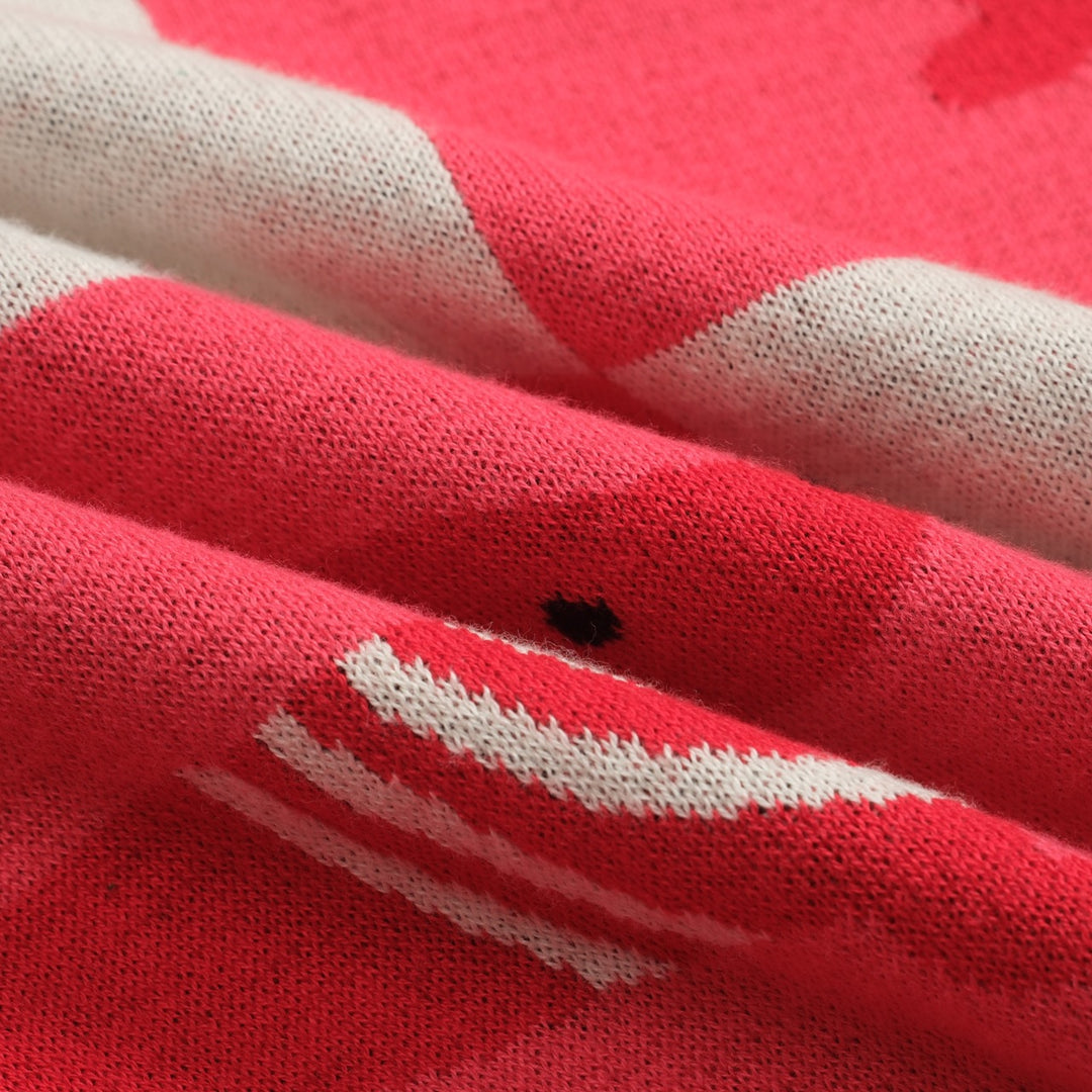 Pikétax i jacquardstickad V-ringad dam dam