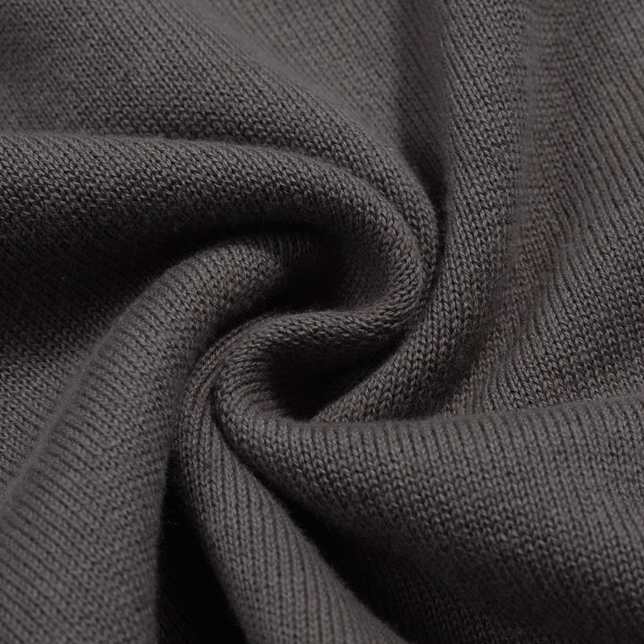 Γυναικείο πλεκτό ζακάρ σε γκρι ντάξχουντ με λαιμόκοψη V