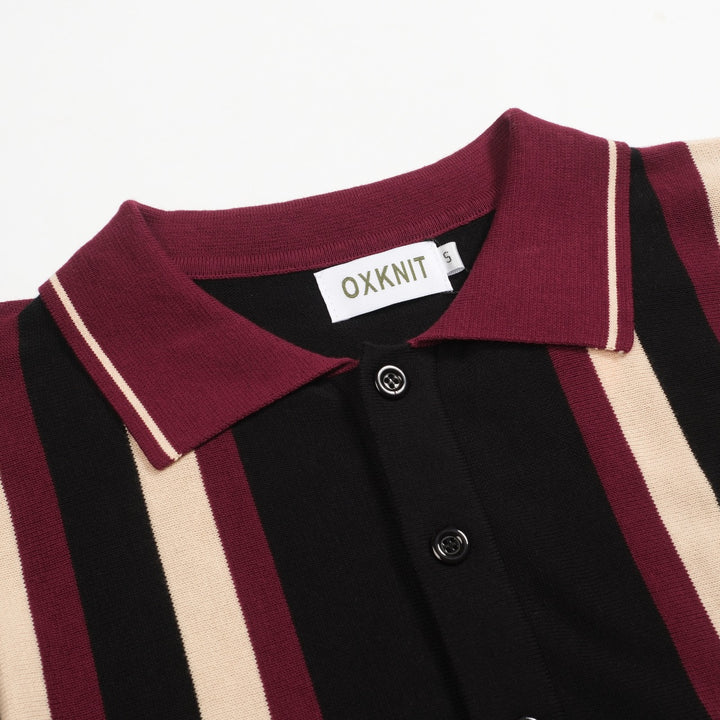 Schwarzer Retro-Strickcardigan für Herren im Stil der 1960er Jahre