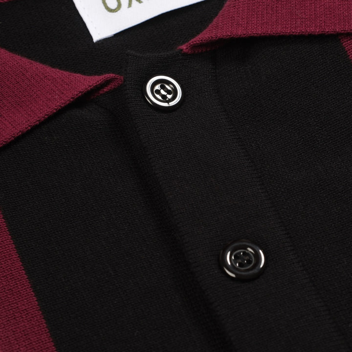 Schwarzer Retro-Strickcardigan für Herren im Stil der 1960er Jahre