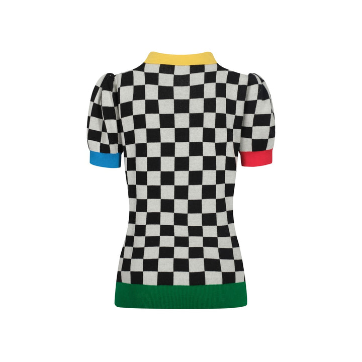 Dampikétröja i rutig retro bubbelärm