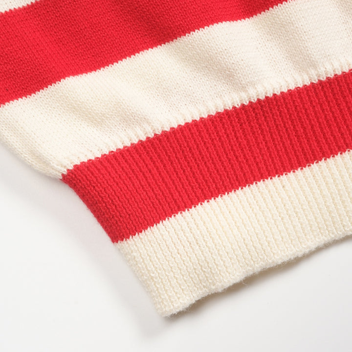 Cat Flame jacquard Rose broderad stickad T-shirt för män