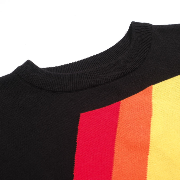 Svart blixt för damer i jacquardstickad 1970-tal