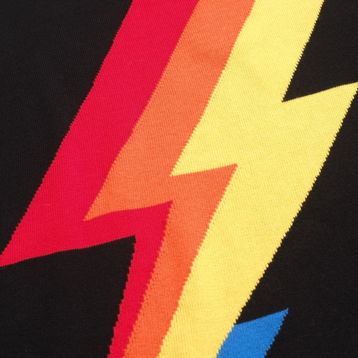 Svart blixt för damer i jacquardstickad 1970-tal