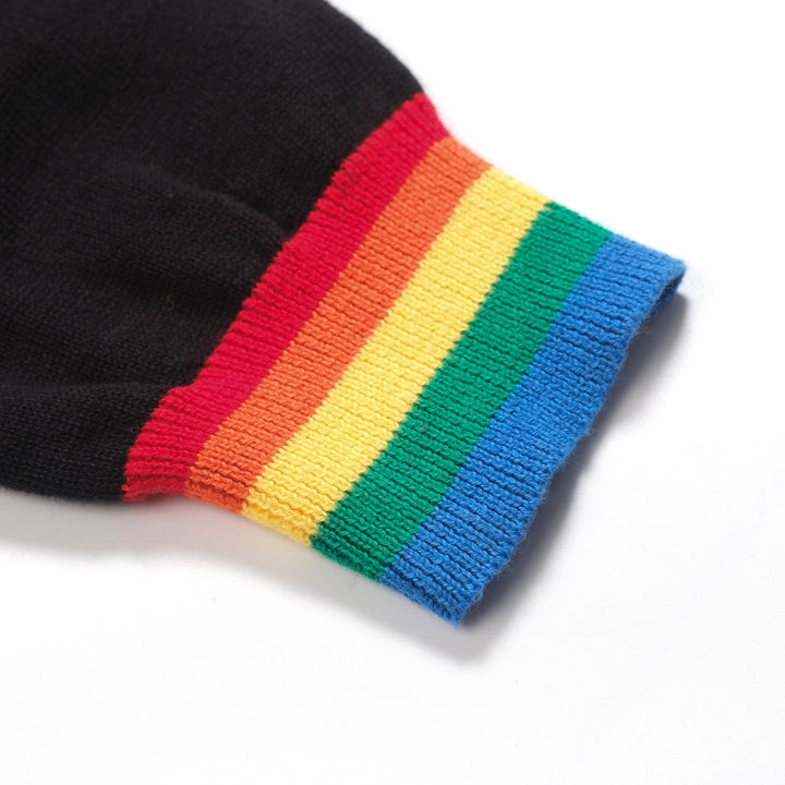 Svart blixt för damer i jacquardstickad 1970-tal