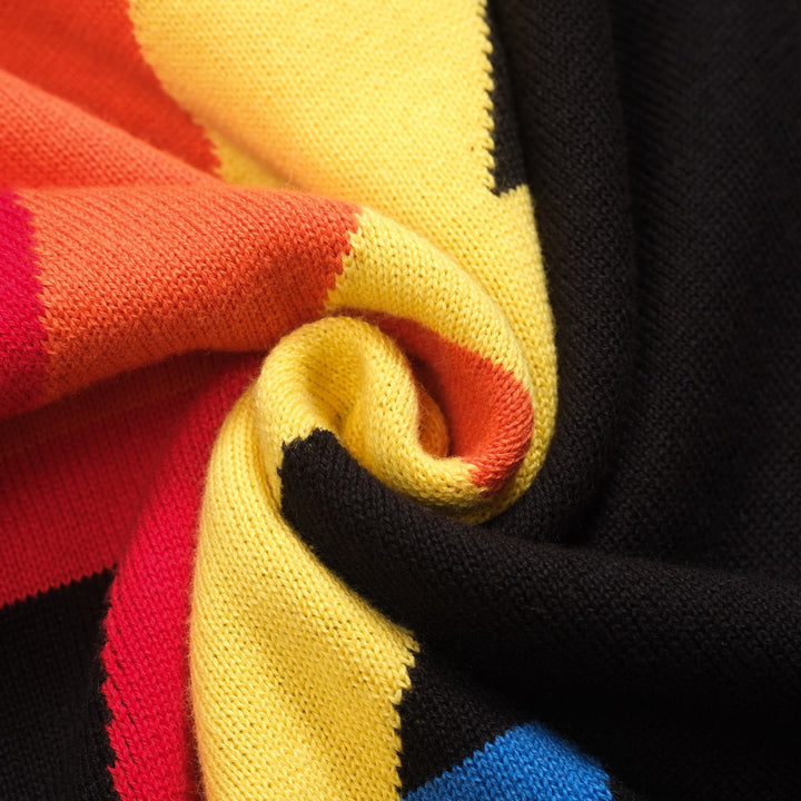 Svart blixt för damer i jacquardstickad 1970-tal