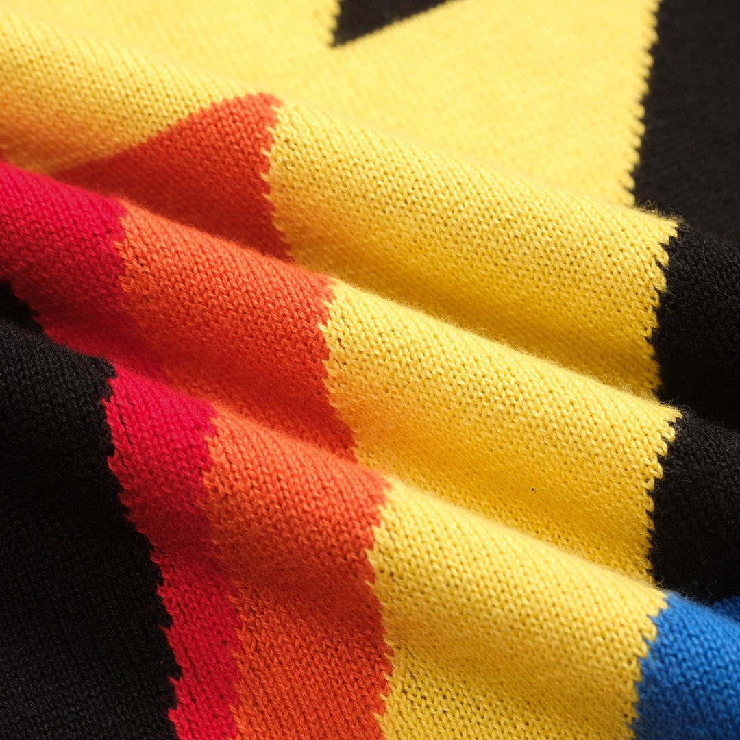 Svart blixt för damer i jacquardstickad 1970-tal