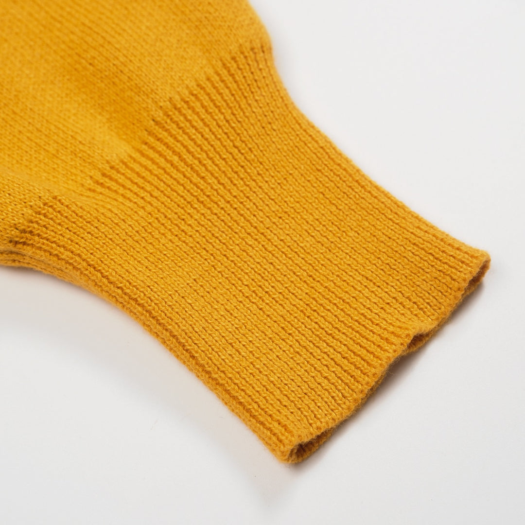 Maglieria jacquard da donna con uccellino giallo retrò