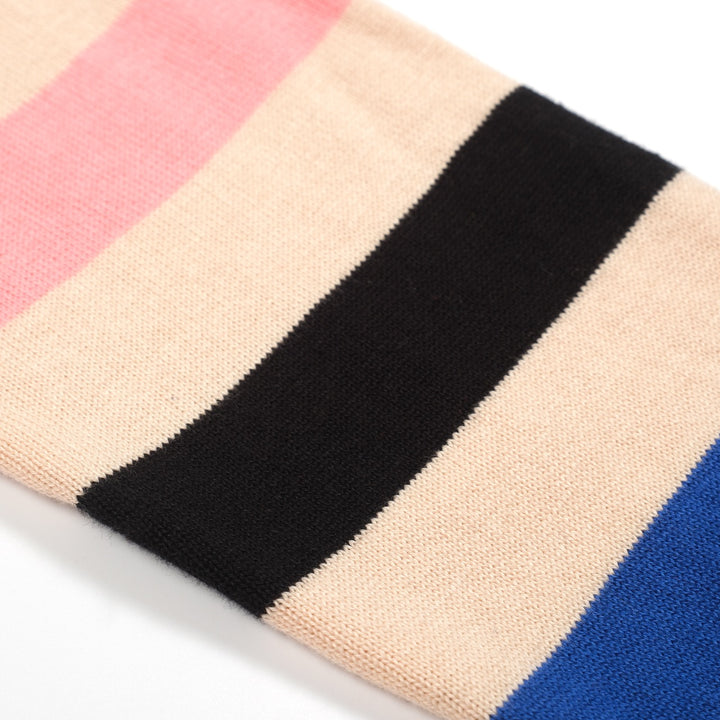 Women's red vintage striped polo knitwear