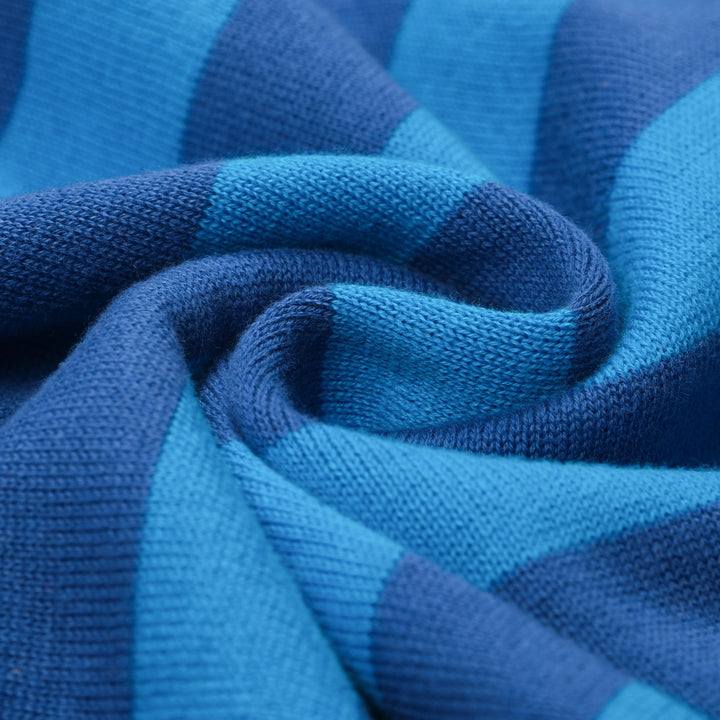 Women's blue striped vintage collage knitwear