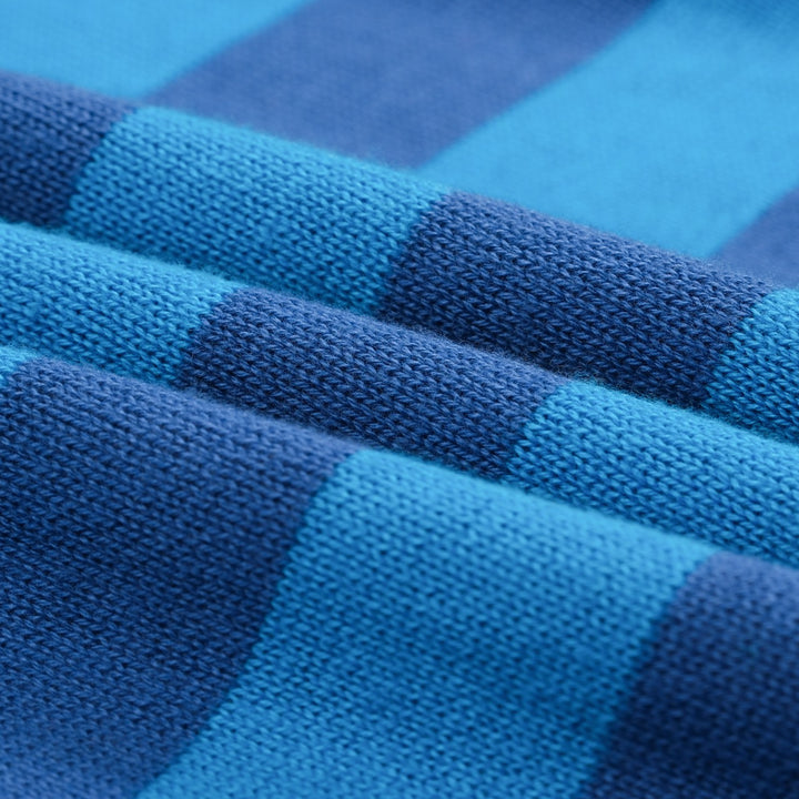 Women's blue striped vintage collage knitwear