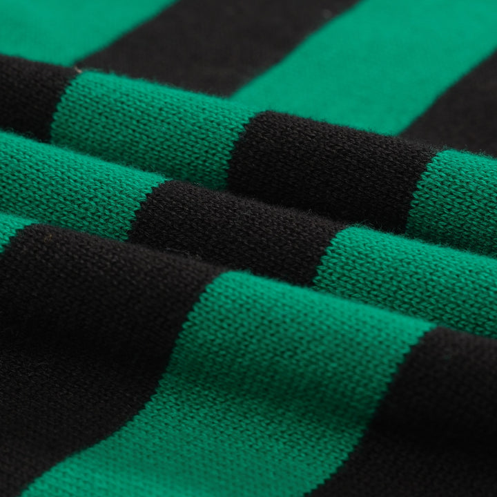 Women's green striped vintage collage knitwear
