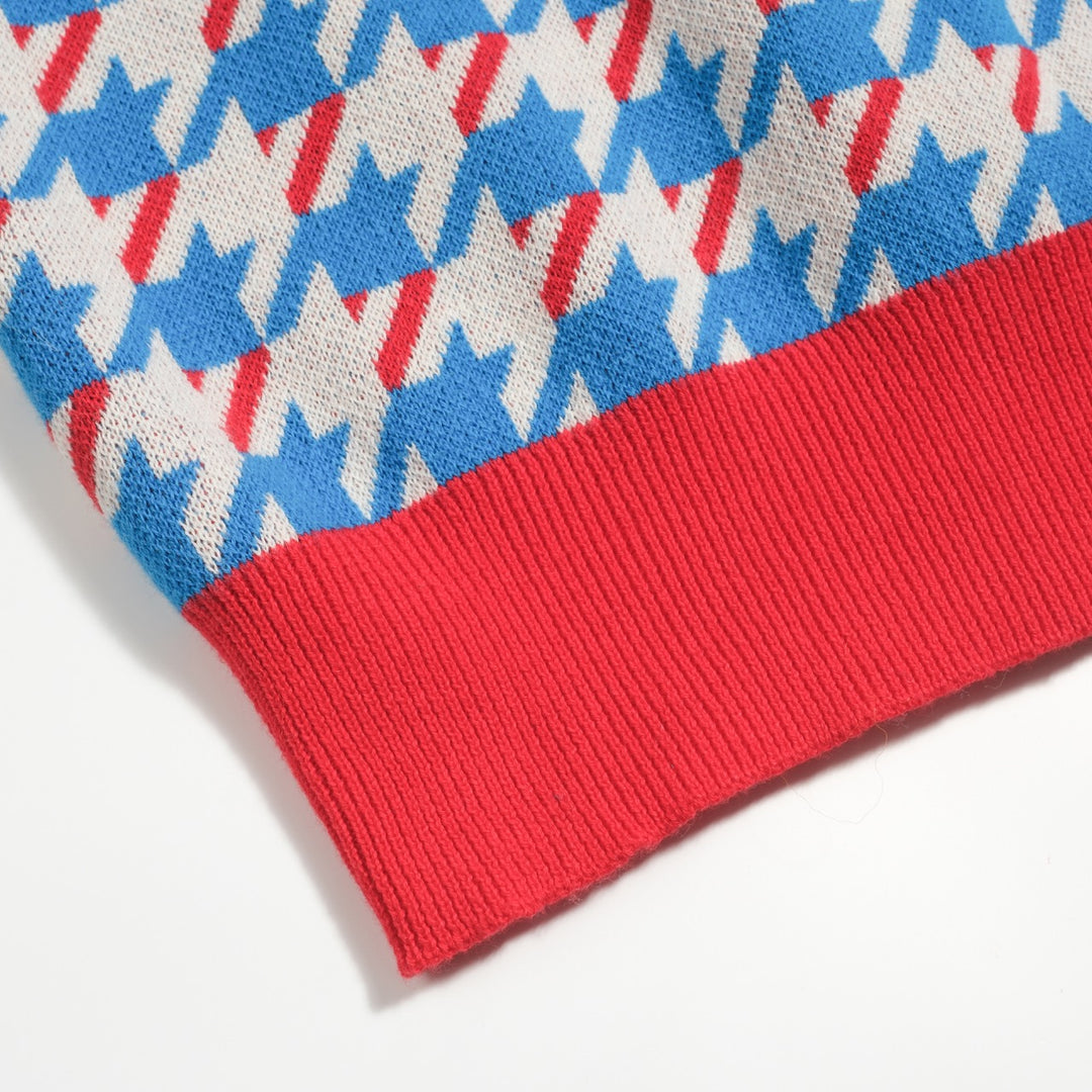 Tricot vintage à manches bouffantes pour femmes, pince à oiseaux