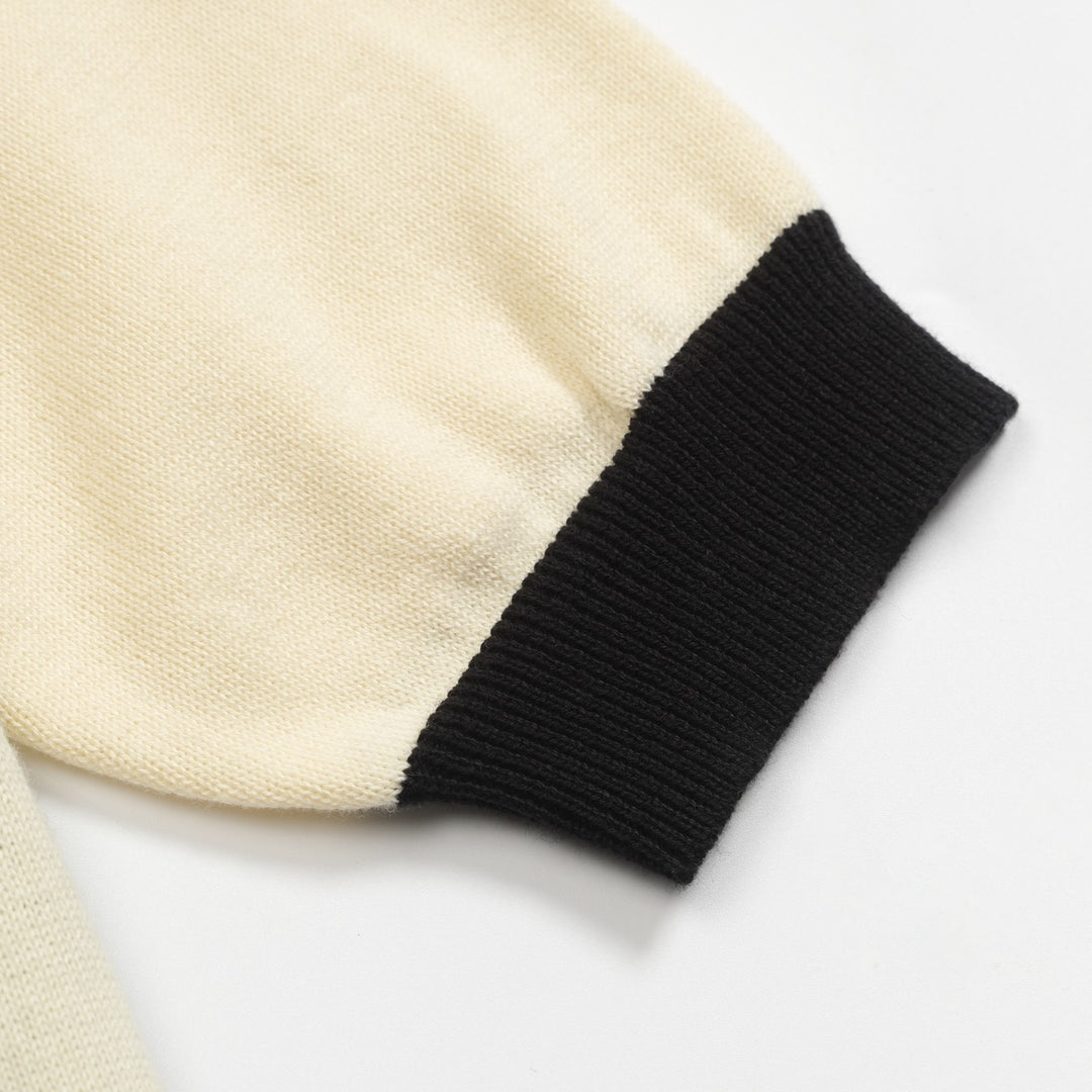 Cardigan da donna in maglia cinque maniche art bianco albicocca