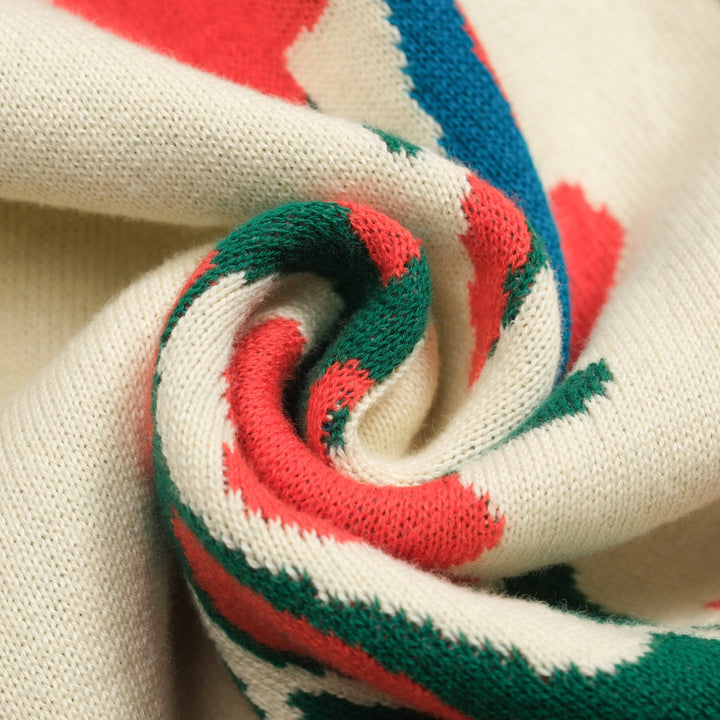 Cardigan da donna in maglia cinque maniche art bianco albicocca