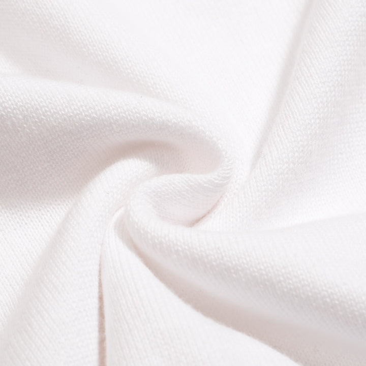 Polo de punto con manga abullonada y diseño de rayas color albaricoque blanco para mujer